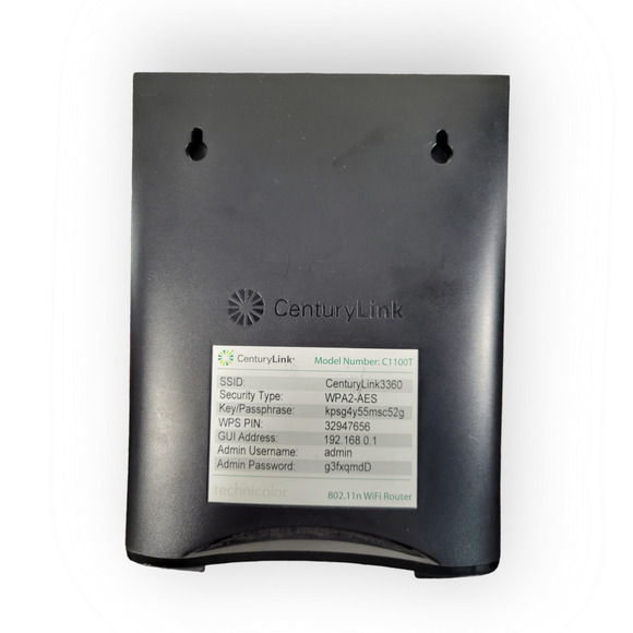 CenturyLink Mini Technicolor‎ C1100T 802.11n WiFi Router Black Small Untested - Picture 4 of 12